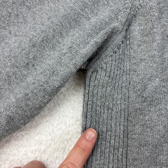 BARBOUR Mens Knit 1/4 Zip Sweater 2XL Gray Quarter-Zip Pullover Preppy Casual LS - Picture 15 of 15